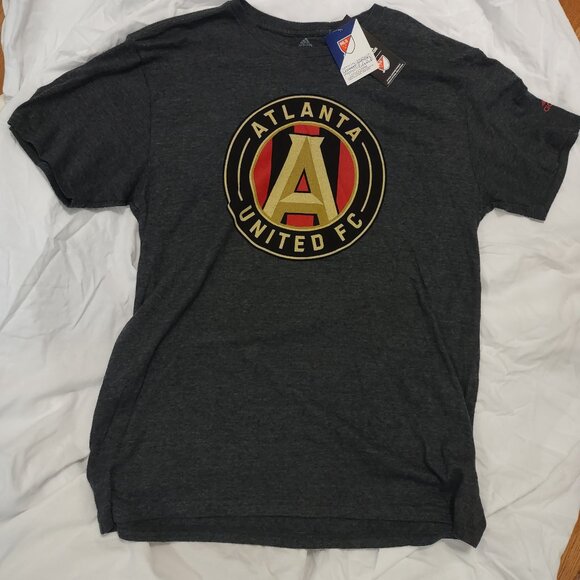 Two Atlanta United FC MLS NWT Dark Grey Adult T-Shirts Size Large - Picture 1 of 8